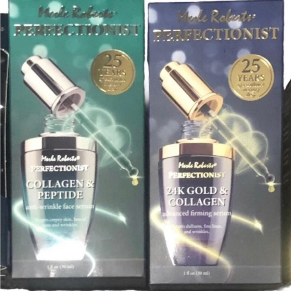 Merle Roberts Perfectionist 24K Gold Collagen & Peptide Face Serum Duo